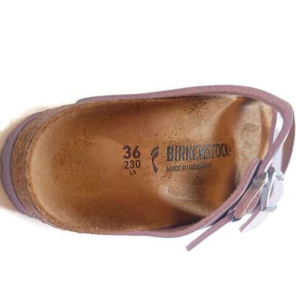 Birkenstock Arizona Birko-Flor Sandals Womens Size 5 - 5.5 NARROW Fit Purple Fog - Picture 2 of 9